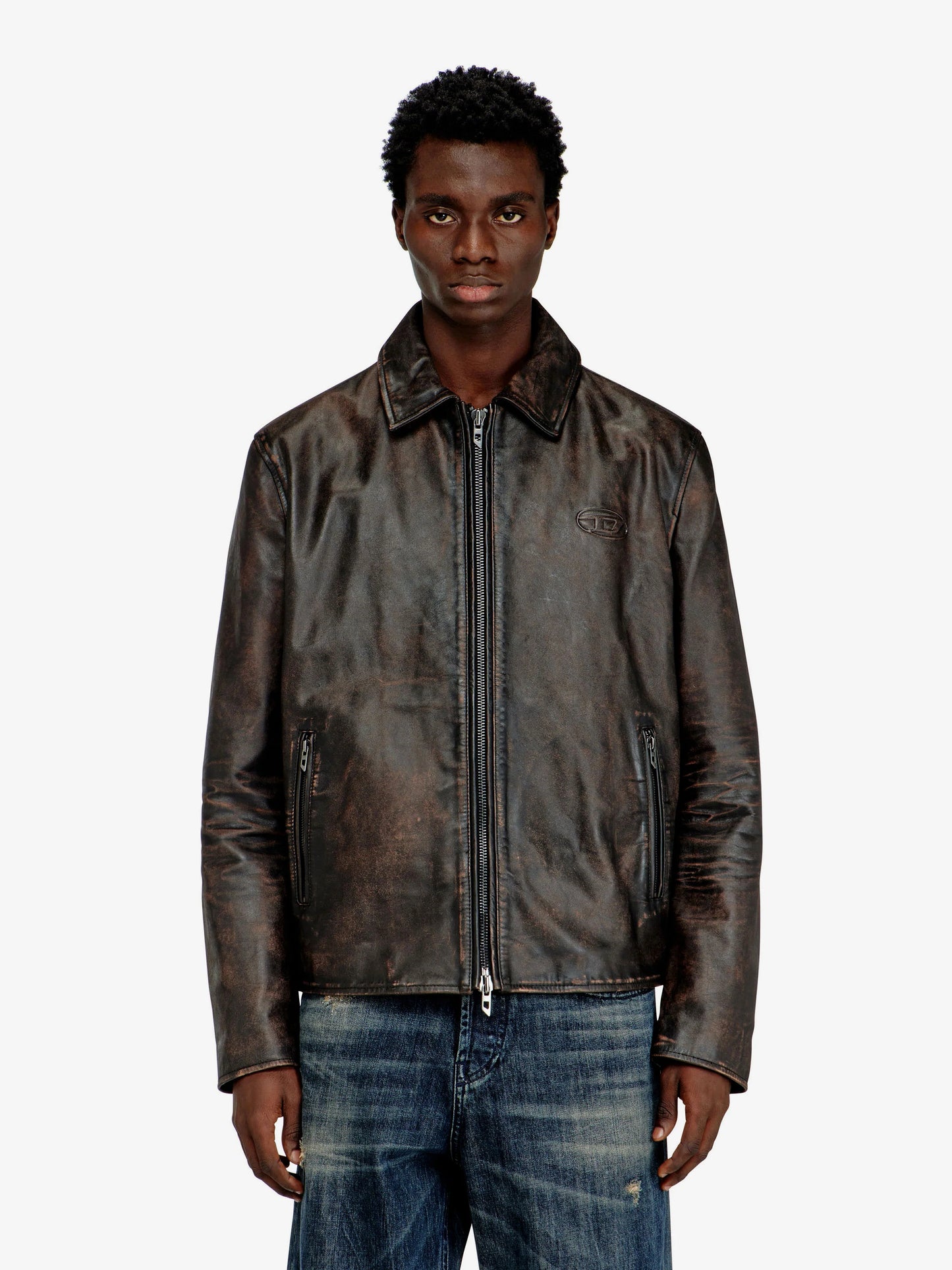 Diesel L Amar Wrd Leather Jacket