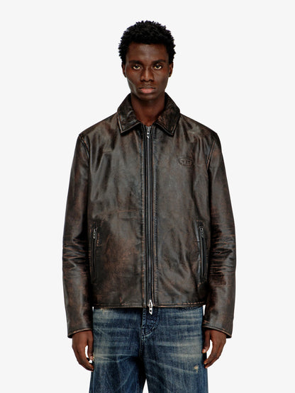 Diesel L Amar Wrd Leather Jacket