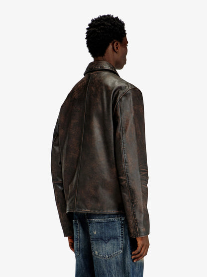 Diesel L Amar Wrd Leather Jacket