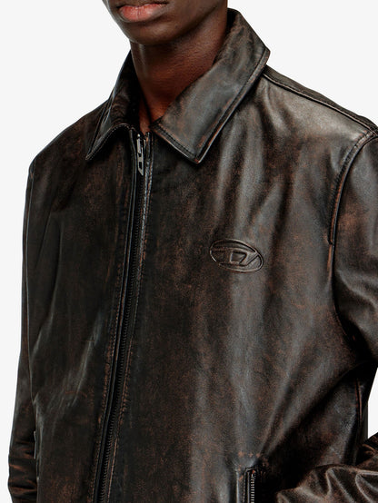 Diesel L Amar Wrd Leather Jacket