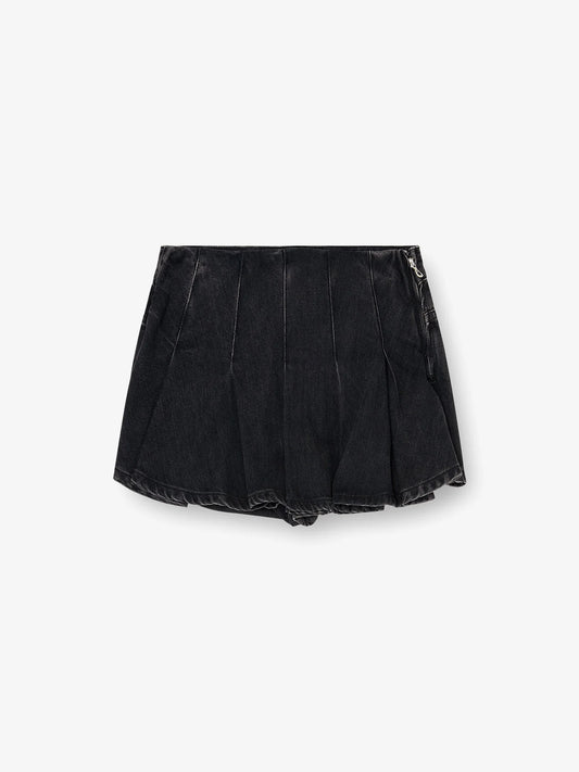 Diesel De Rox Pleated Denim Shorts