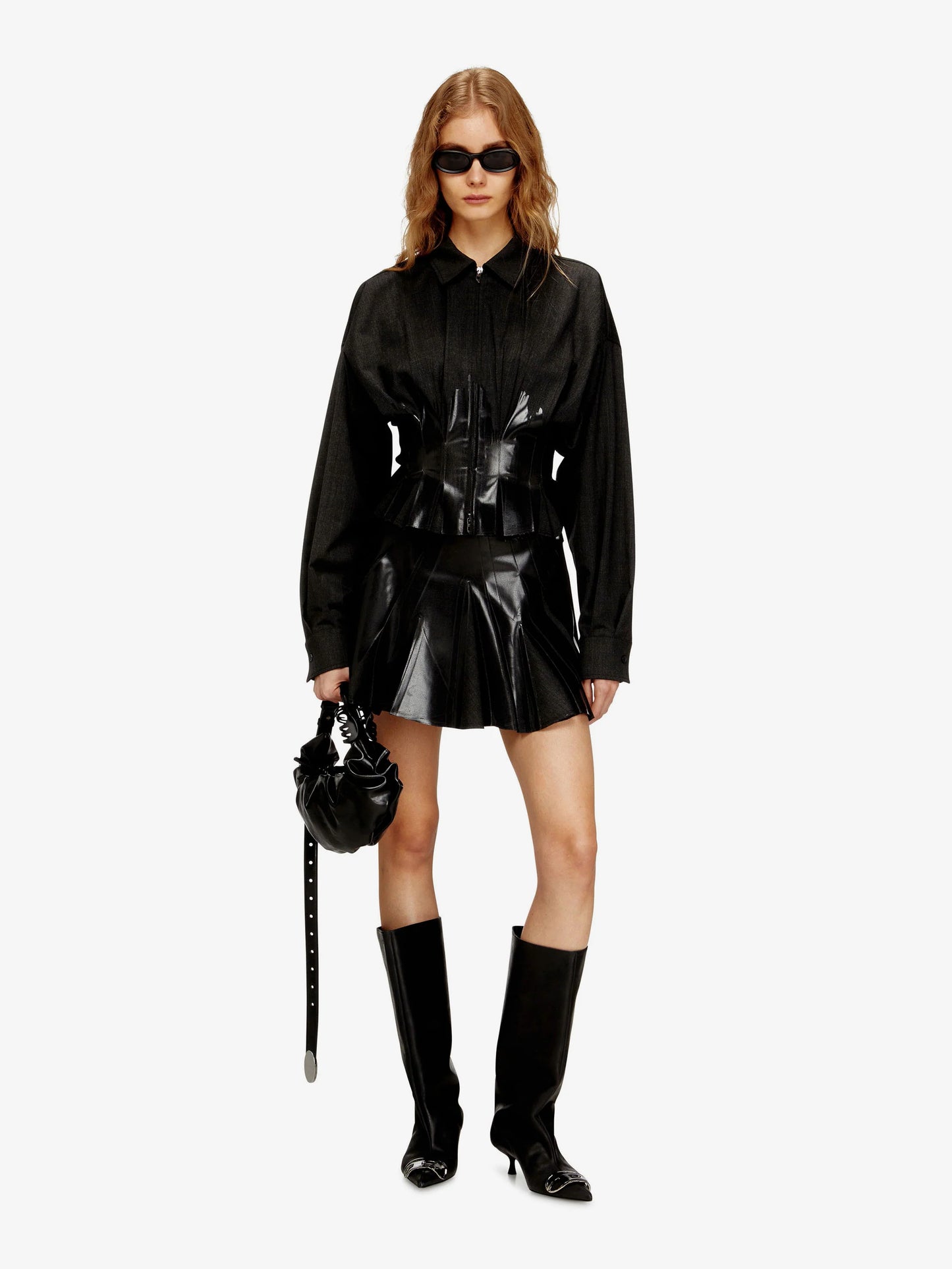 Diesel O Zirc S1 Virgin Wool Blend Skirt