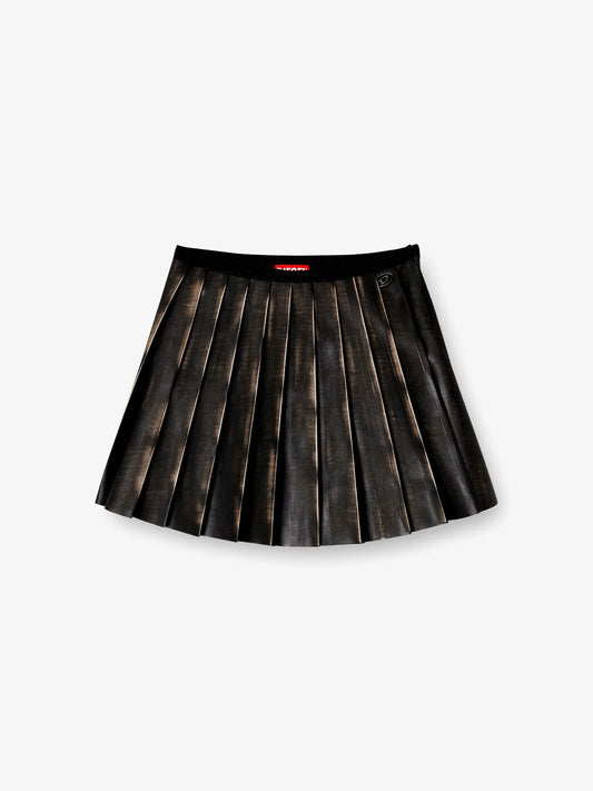 Diesel O Saka Mini Faux Leather Skirt