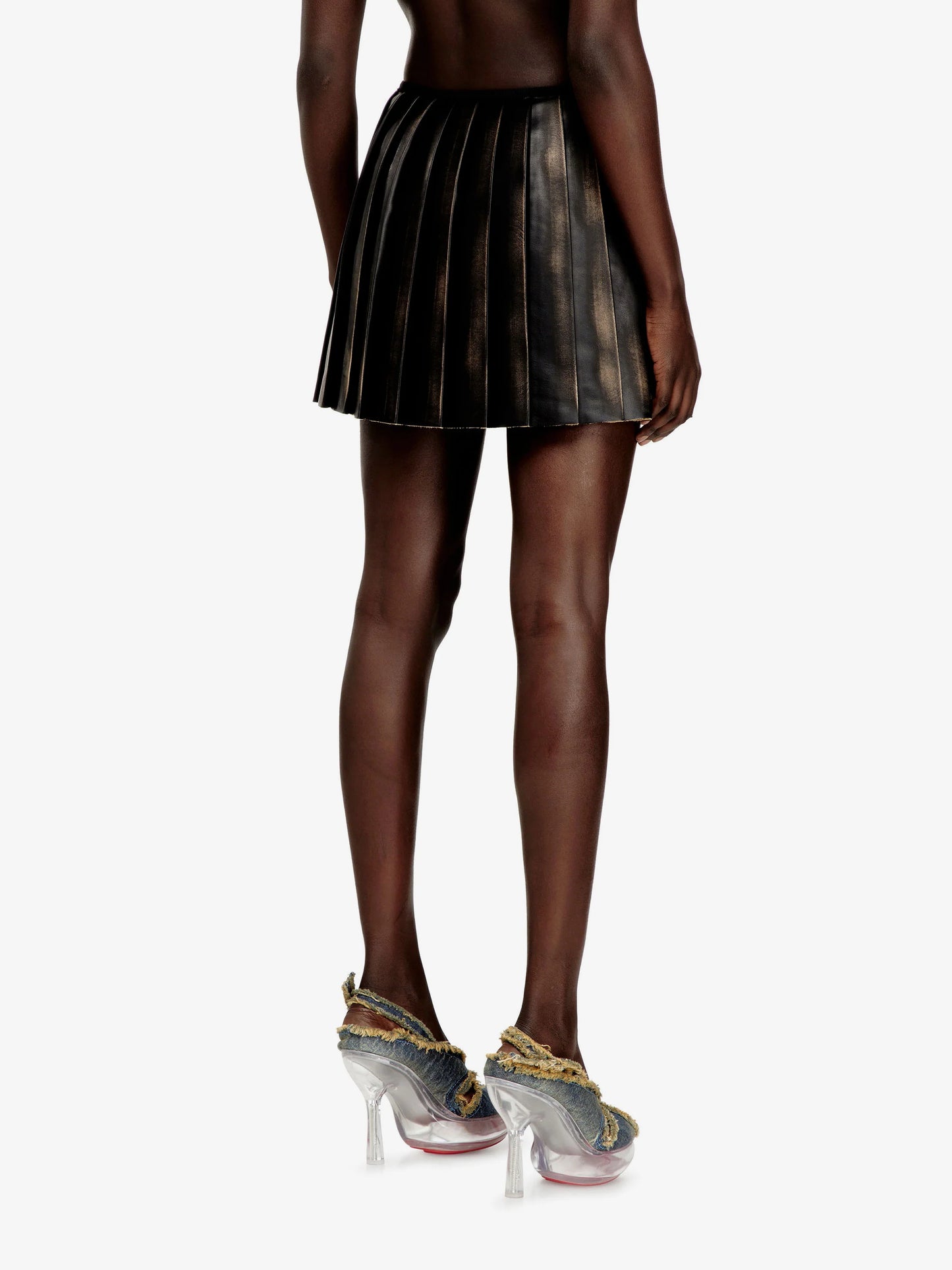 Diesel O Saka Mini Faux Leather Skirt