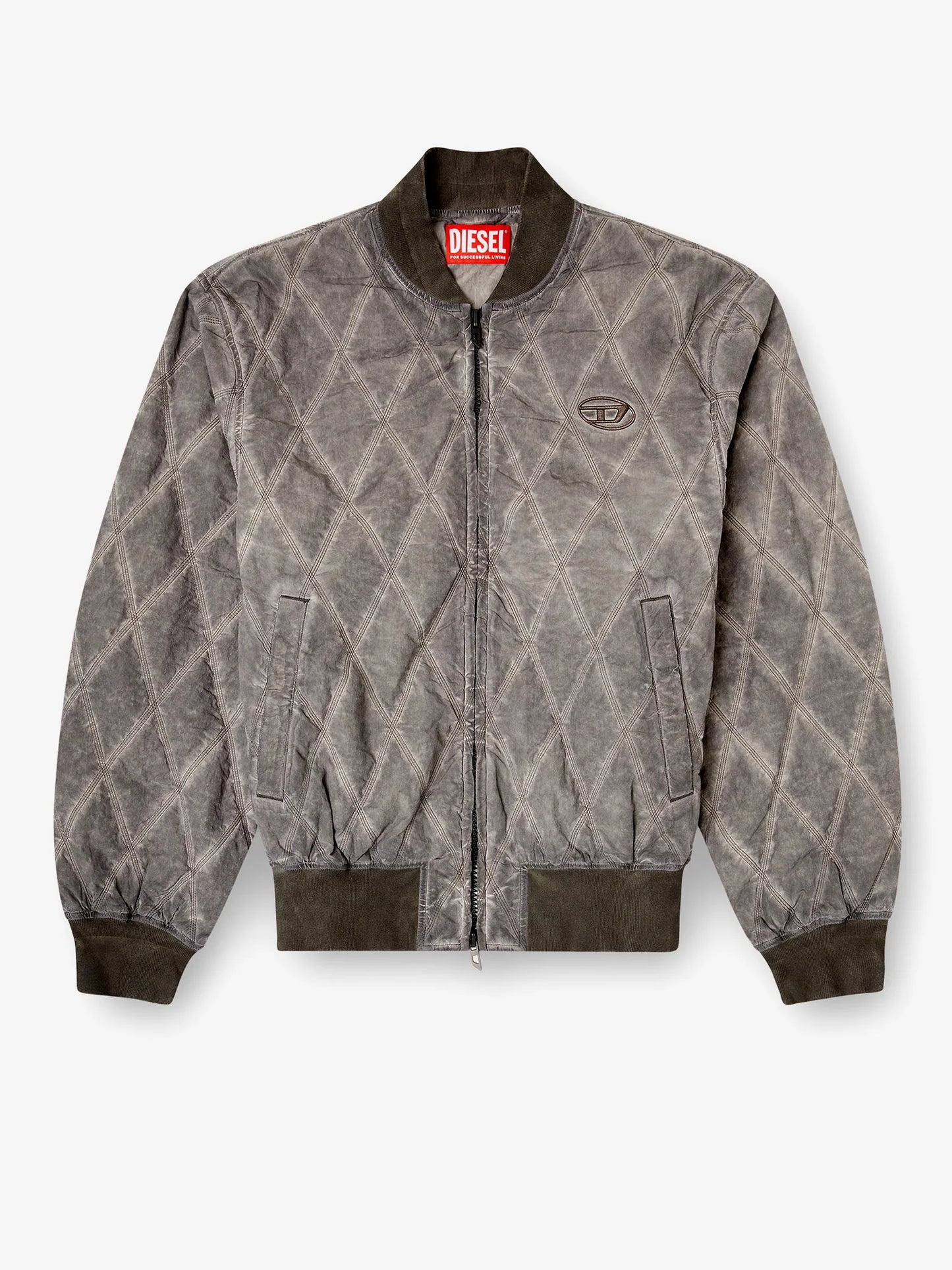 Diesel J Type Treat Diamond Quilted Cotton Blend Jacket
