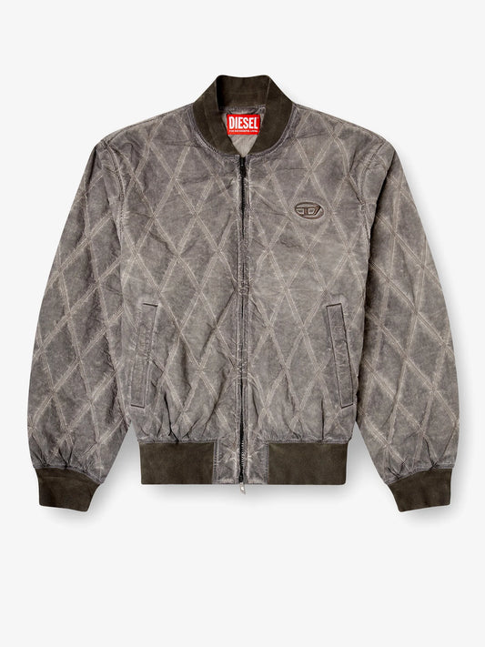 Diesel J Type Treat Diamond Quilted Cotton Blend Jacket
