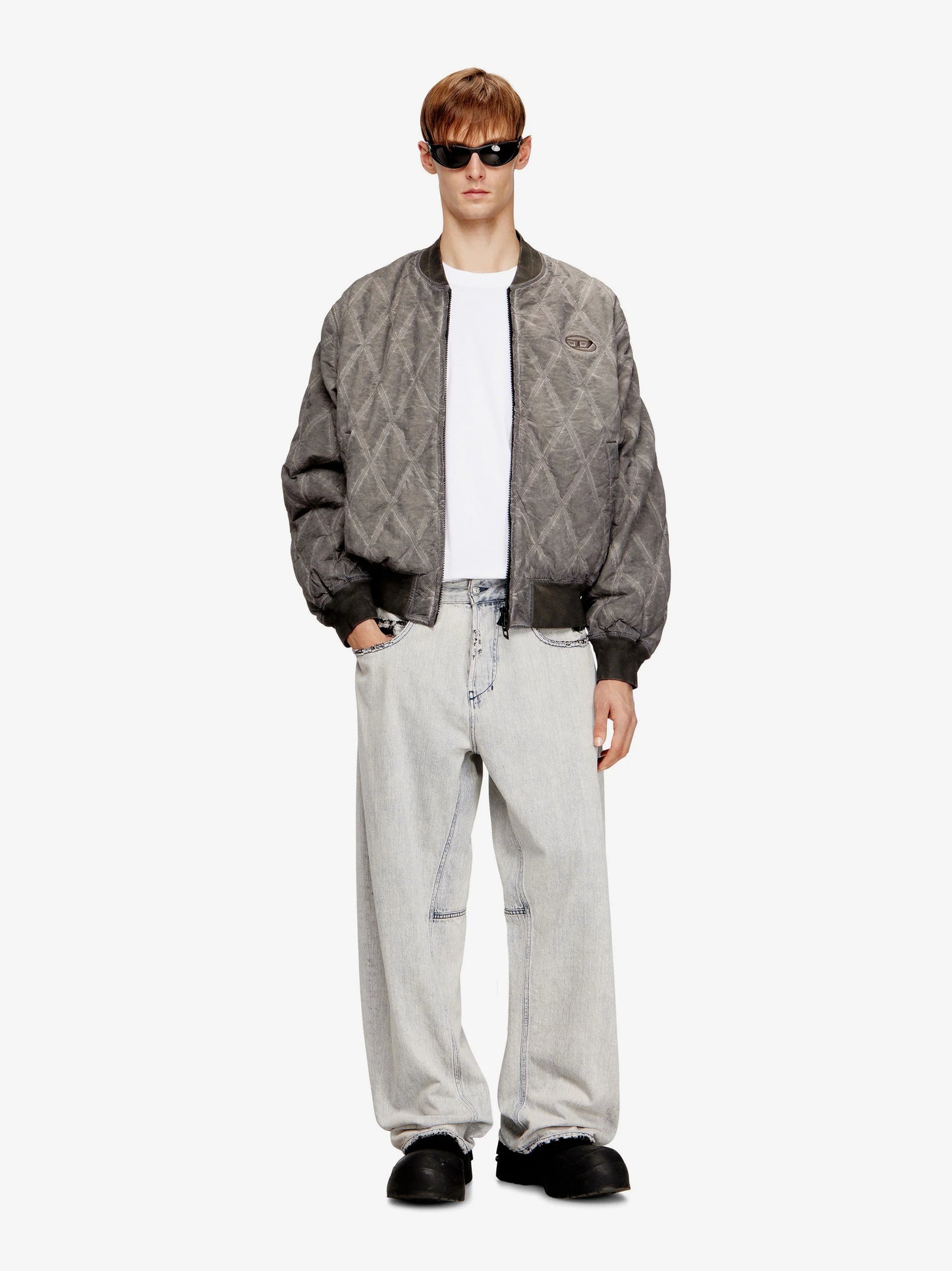 Diesel J Type Treat Diamond Quilted Cotton Blend Jacket
