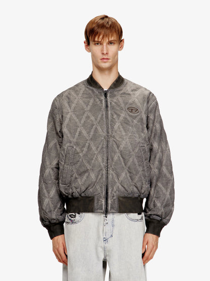 Diesel J Type Treat Diamond Quilted Cotton Blend Jacket