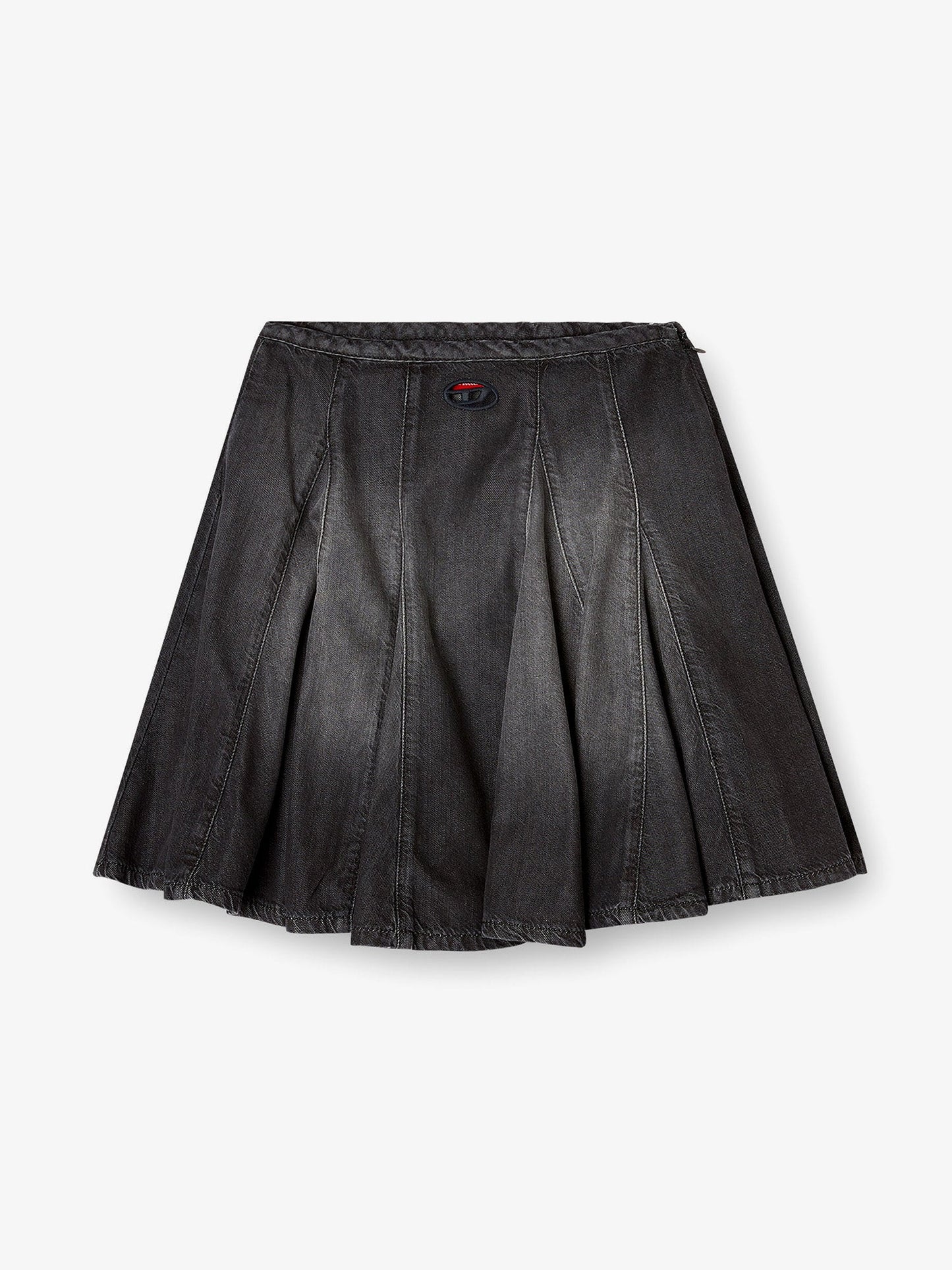 Diesel De Spiki S Short Denim Skirt With Washed Out Effect