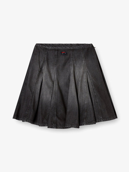 Diesel De Spiki S Short Denim Skirt With Washed Out Effect