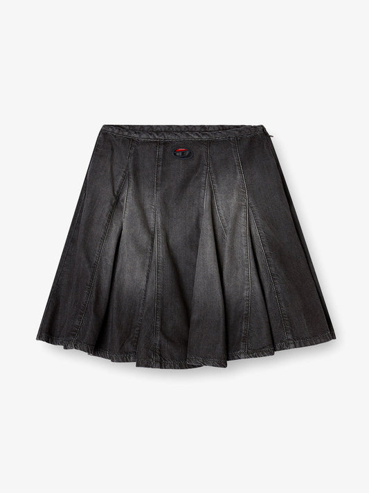 Diesel De Spiki S Short Denim Skirt With Washed Out Effect