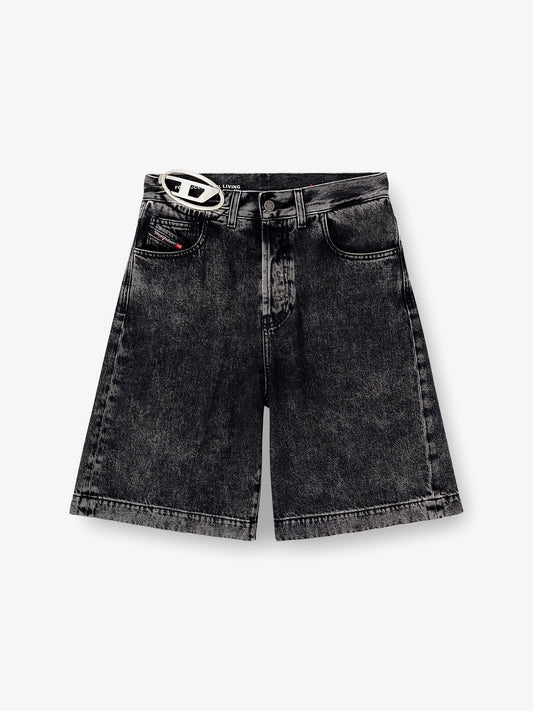 Diesel De Sire Short S2 Black Denim Bermuda Shorts