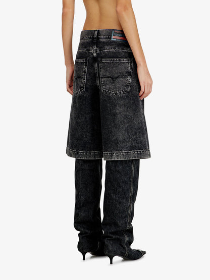 Diesel De Sire Short S2 Black Denim Bermuda Shorts