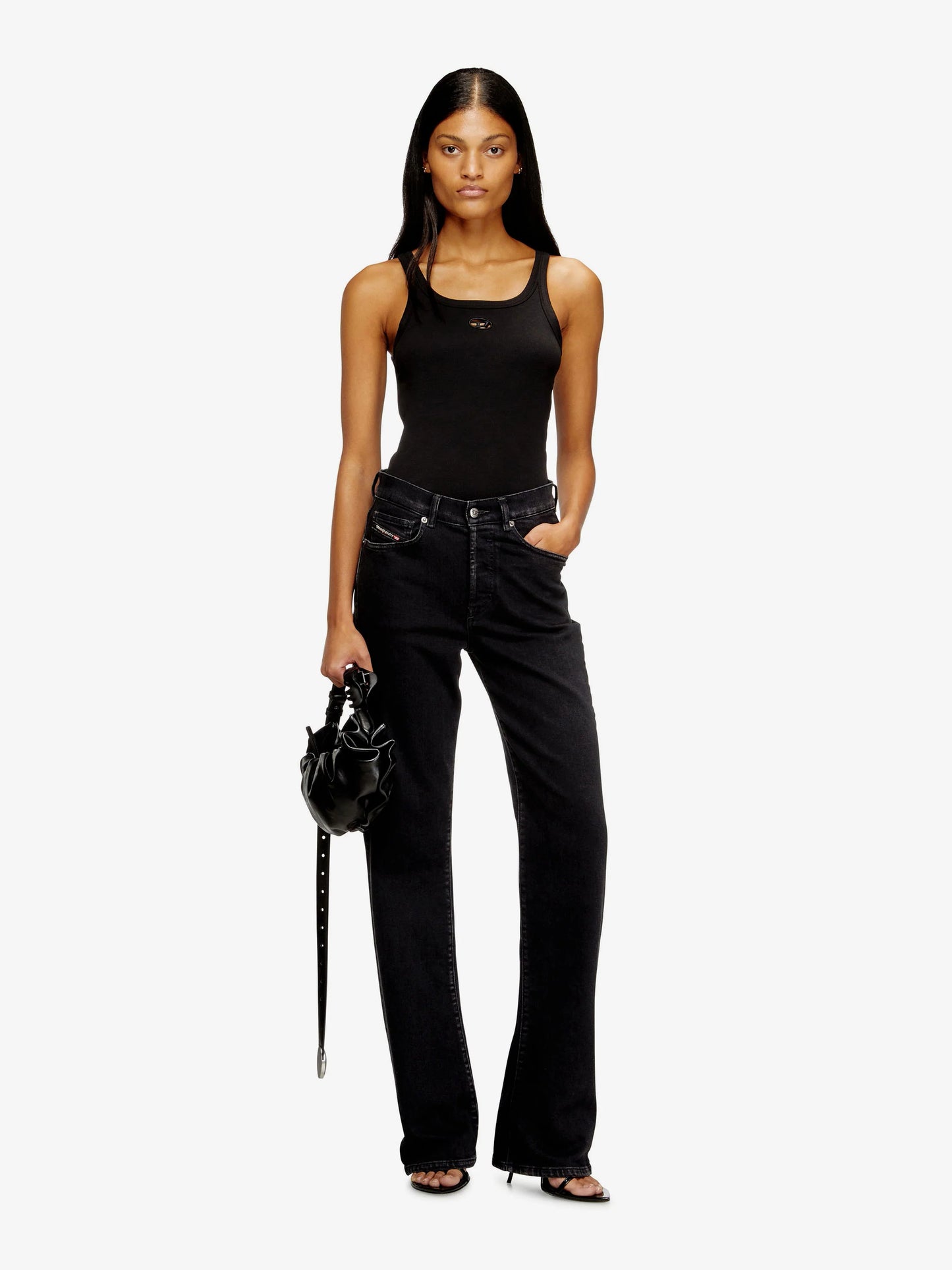 Diesel T Wife Od Ribbed Cotton Tank Top