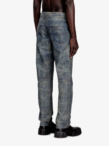 Diesel P Vyll Qmbw Leather Trousers