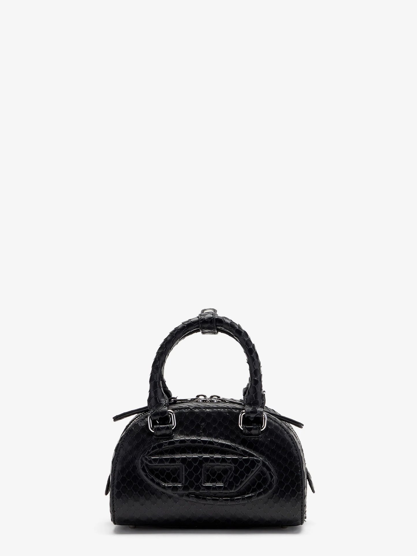 Diesel 1 Dr Dome Python Leather Crossbody Bag