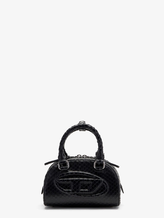 Diesel 1 Dr Dome Python Leather Crossbody Bag