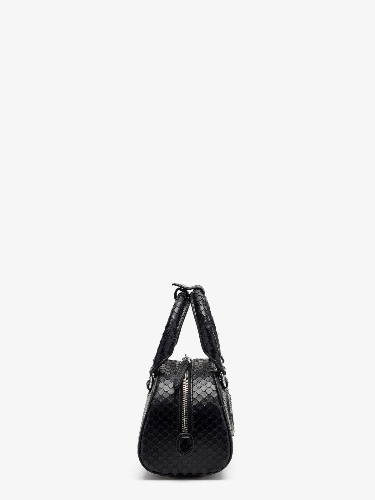 Diesel 1DR Dome python leather crossbody bag - Black