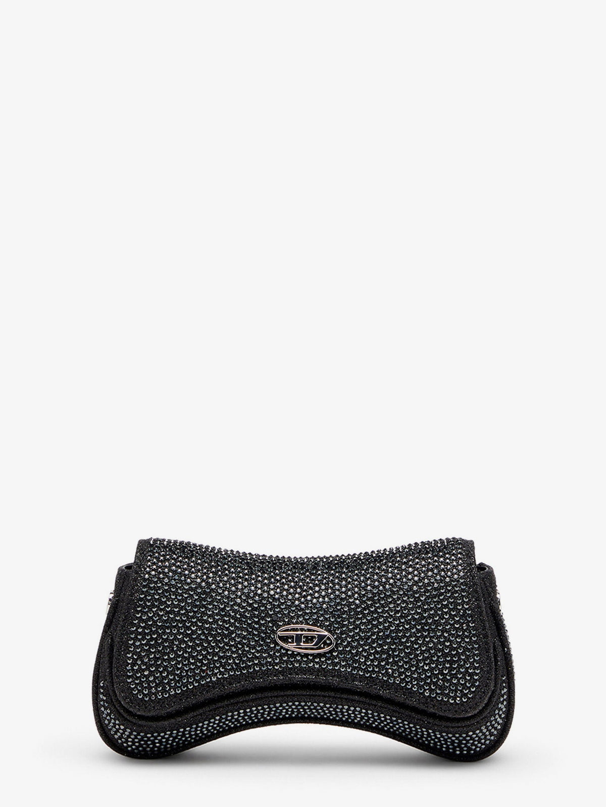 Diesel Play Crossbody XS shoulder bag with all-over rhinestones - Nero