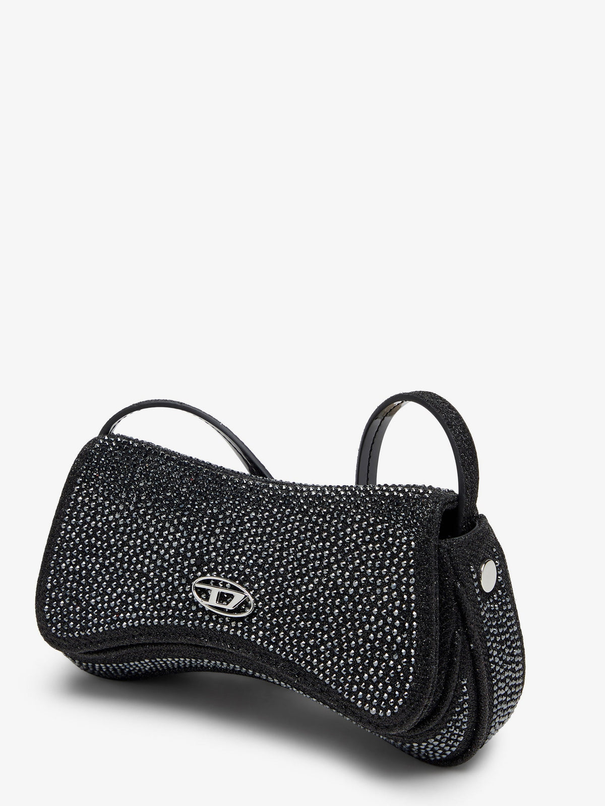 Diesel Play Crossbody XS shoulder bag with all-over rhinestones - Nero