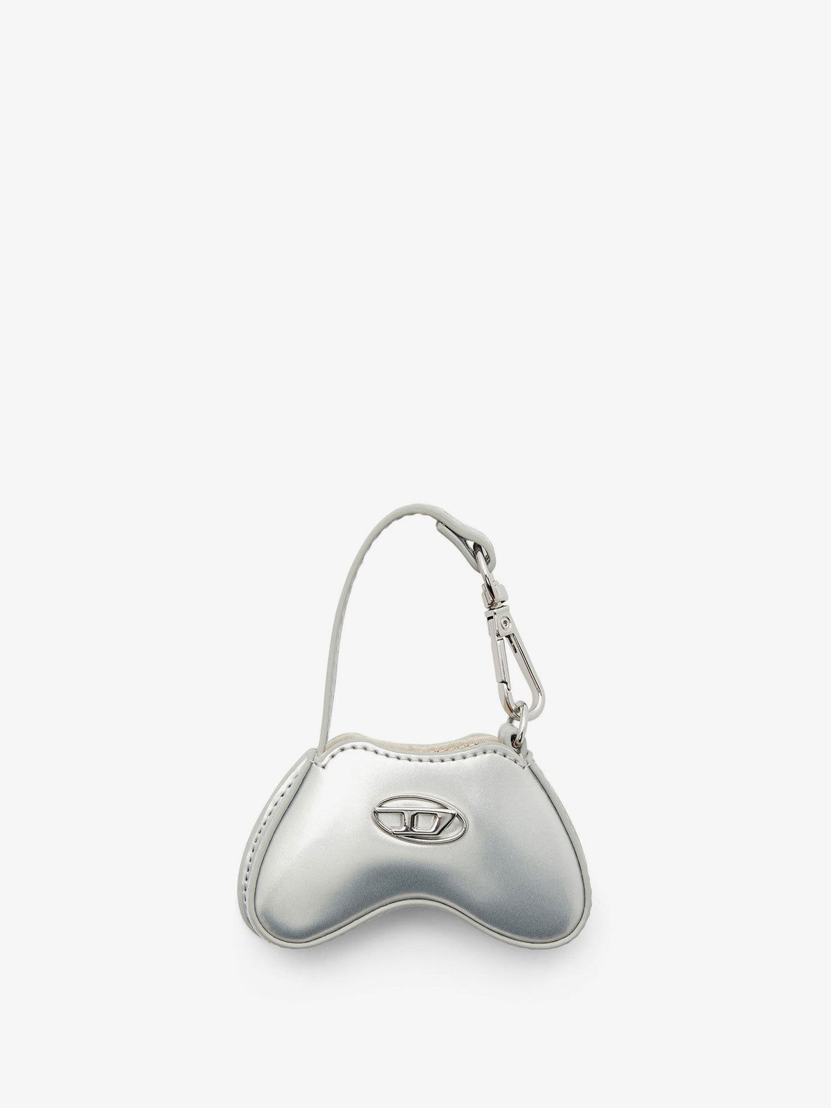 Diesel Play Charm shiny keychain - Bianco