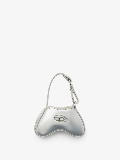 Diesel Play Charm shiny keychain - Bianco