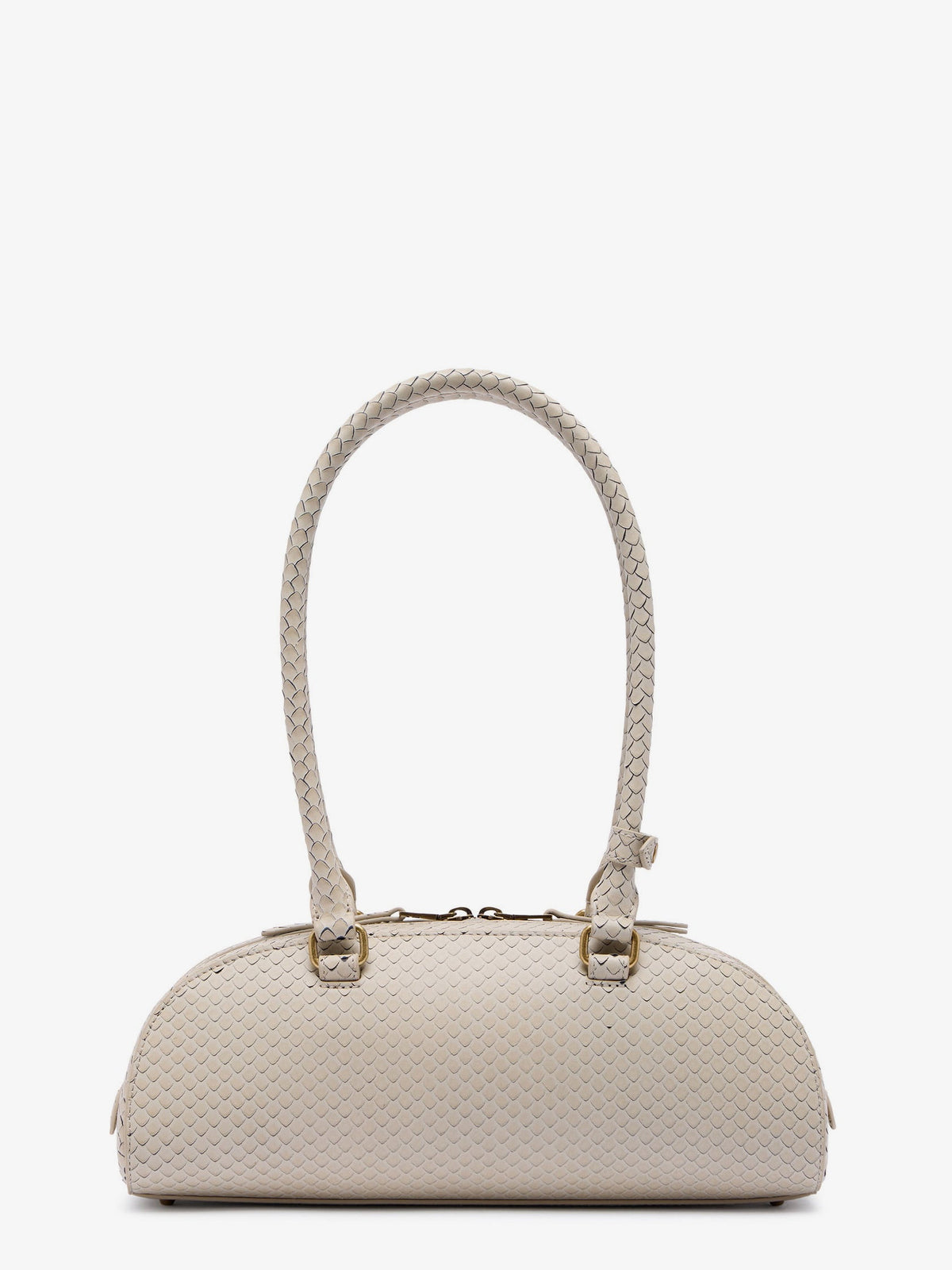 Diesel 1DR python-effect leather shoulder bag - Beige