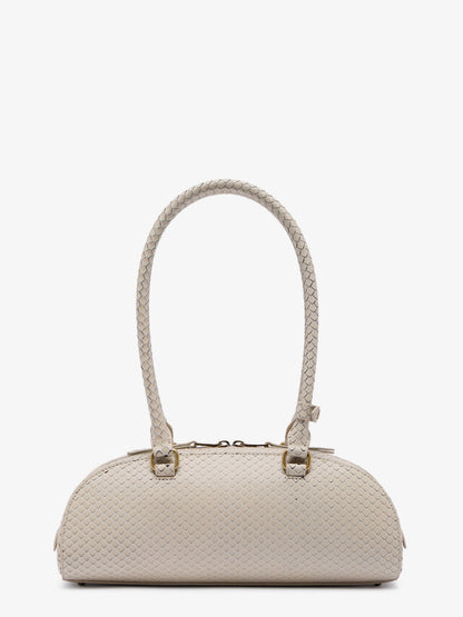 Diesel 1DR python-effect leather shoulder bag - Beige