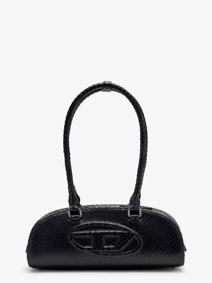 Diesel 1DR python effect leather shoulder bag - Black