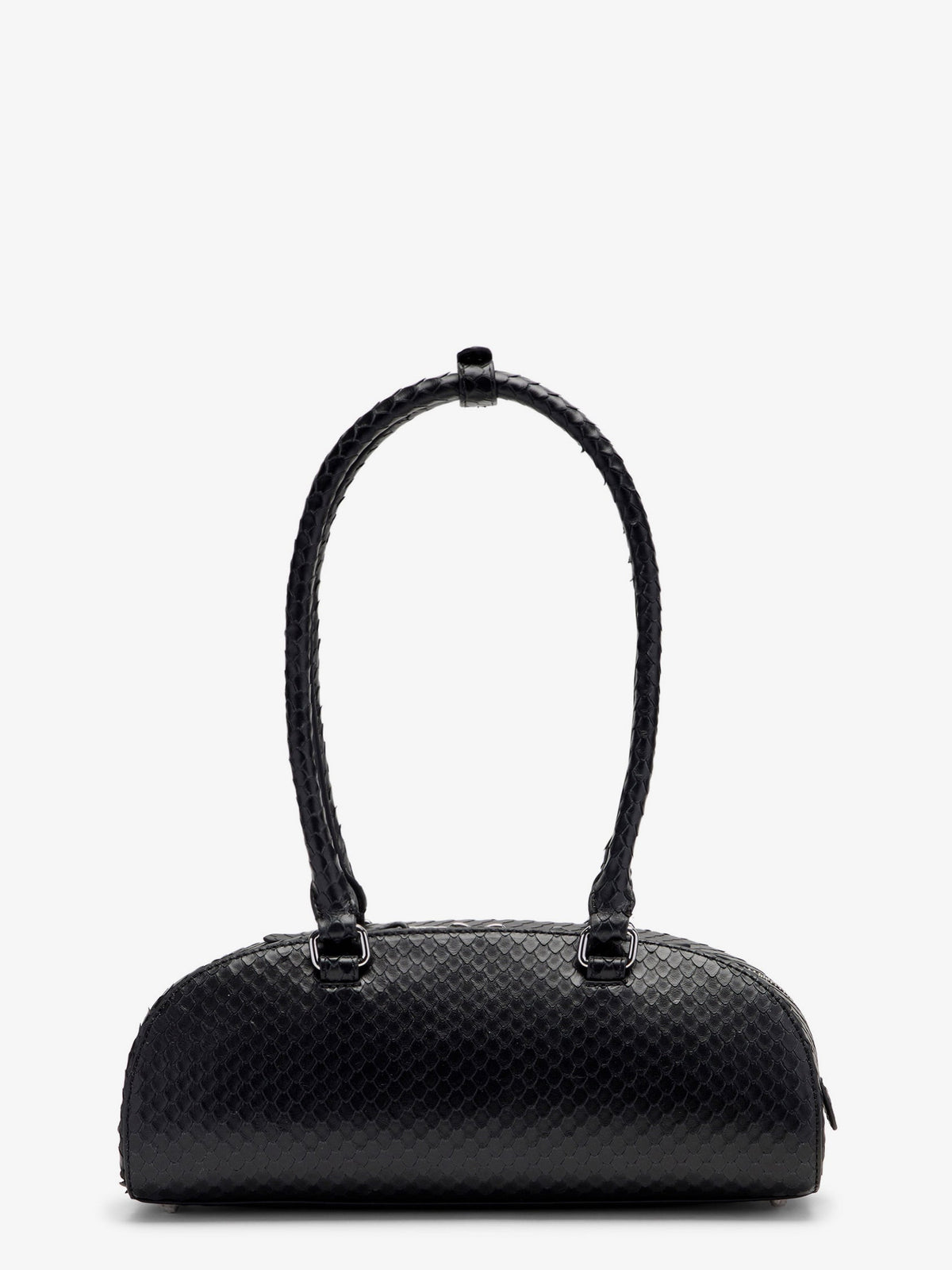 Diesel 1DR python effect leather shoulder bag - Black