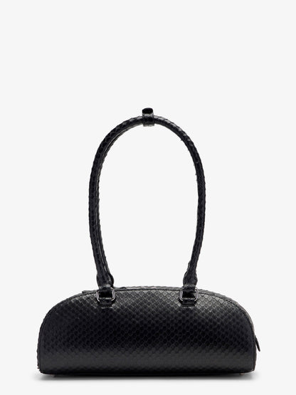 Diesel 1DR python effect leather shoulder bag - Black