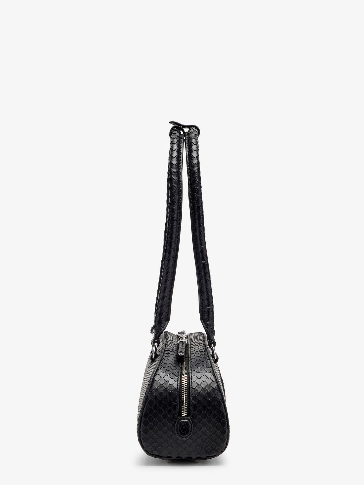 Diesel 1DR python effect leather shoulder bag - Black