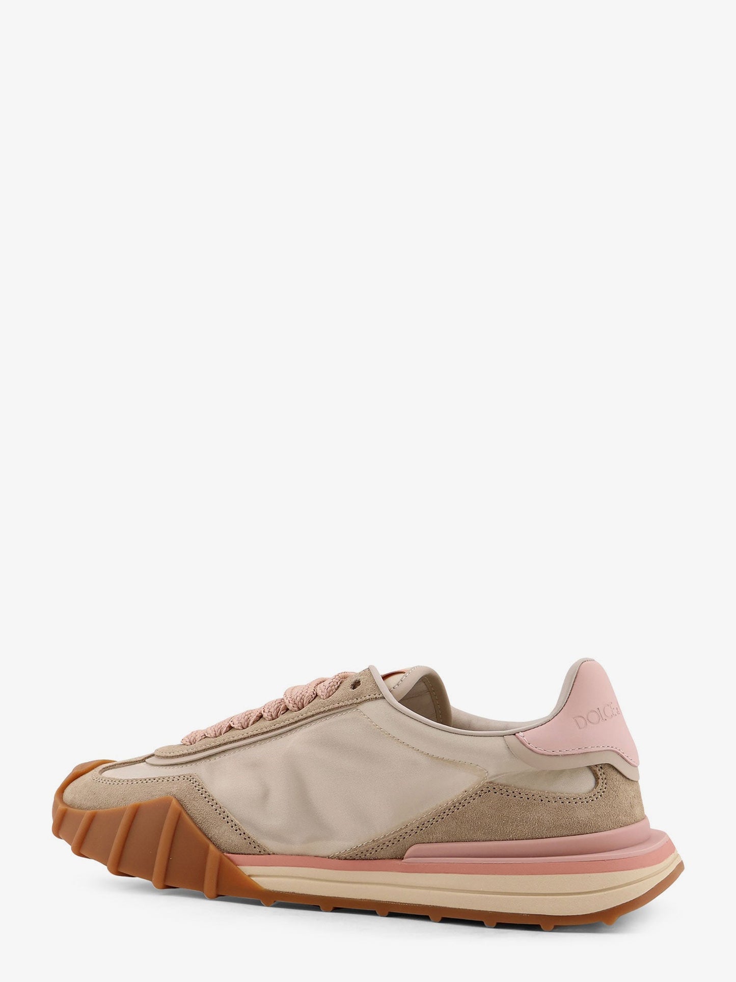 Dolce & Gabbana Nylon And Suede Sneakers With Dg Logo With Rhinestones