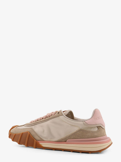 Dolce & Gabbana Nylon And Suede Sneakers With Dg Logo With Rhinestones