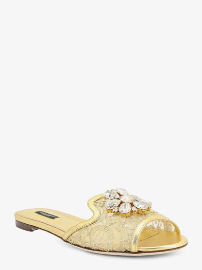 Dolce & Gabbana Rainbow Lurex Lace Sandals