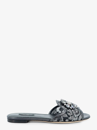 Dolce & Gabbana Rainbow Lurex Lace Sandals