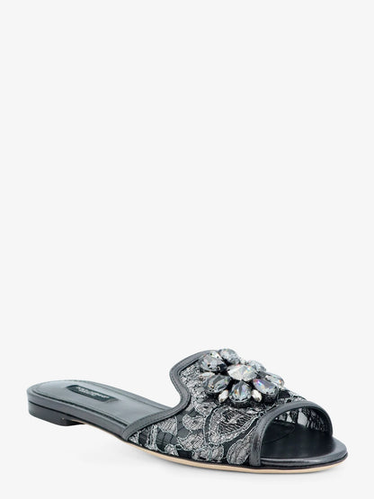 Dolce & Gabbana Rainbow Lurex Lace Sandals