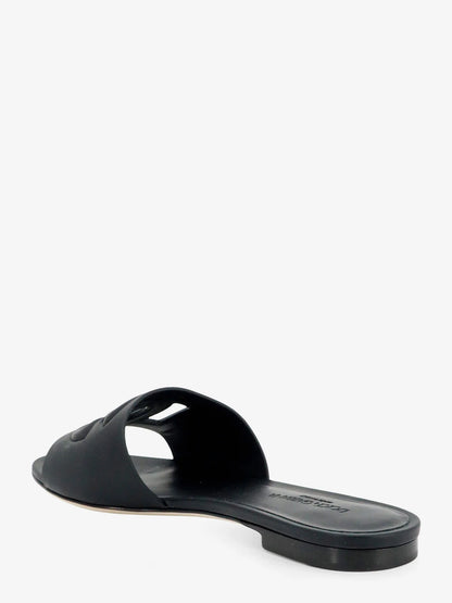 Dolce & Gabbana Leather Sandals With Dg Millennials Logo