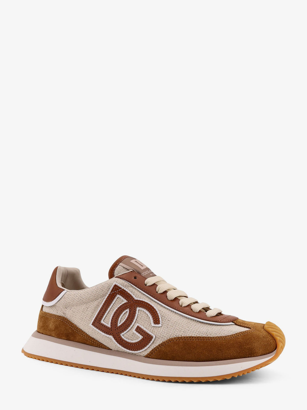 Dolce & Gabbana DG Cushion canvas with side logo sneakers - Avorio Caramello