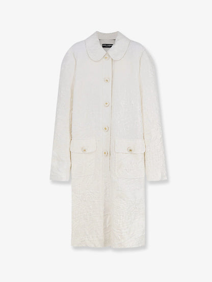 Dolce & Gabbana Brocade Coat With Dg Buttons