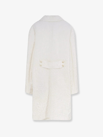 Dolce & Gabbana Brocade Coat With Dg Buttons