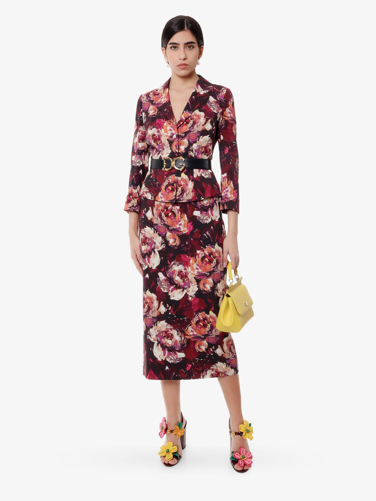 Dolce & Gabbana Cady blazer with peonie flower print - Multicolore
