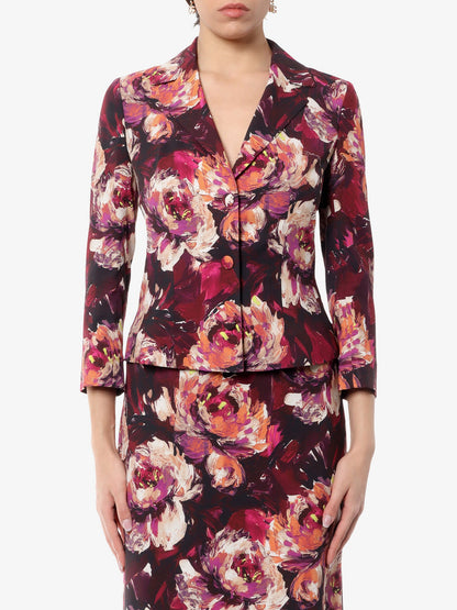 Dolce & Gabbana Cady blazer with peonie flower print - Multicolore