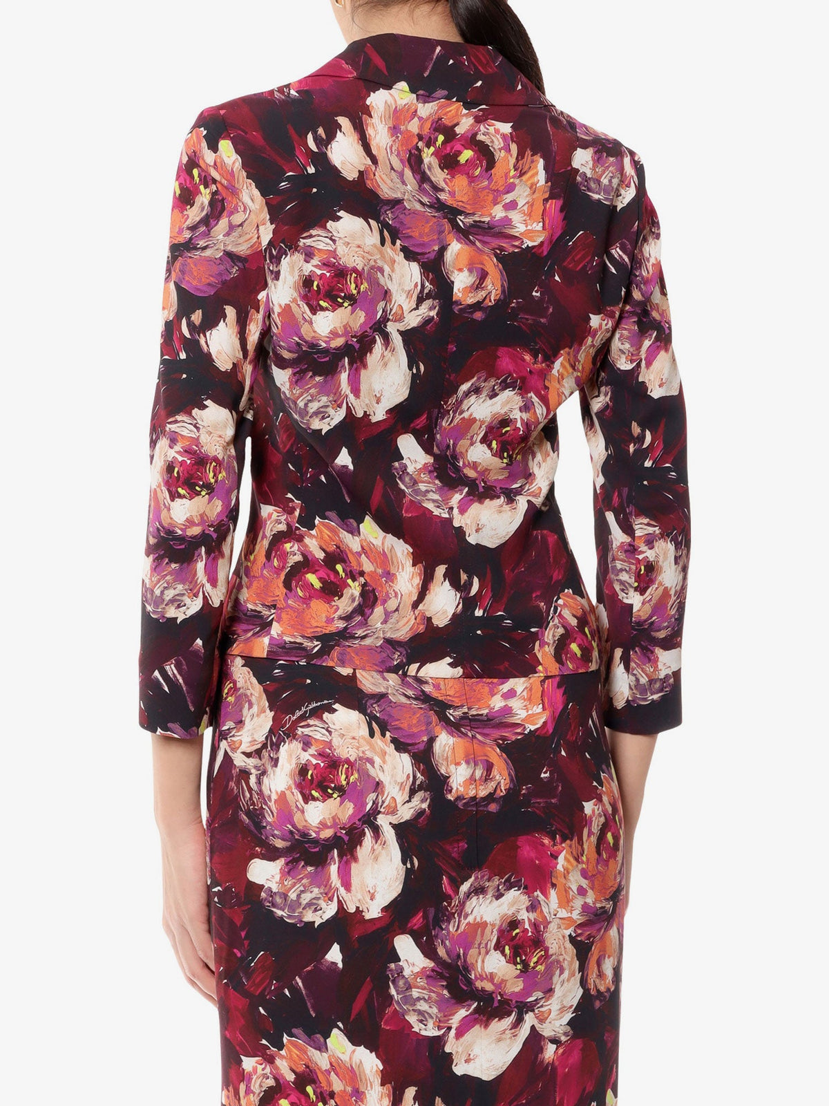 Dolce & Gabbana Cady blazer with peonie flower print - Multicolore