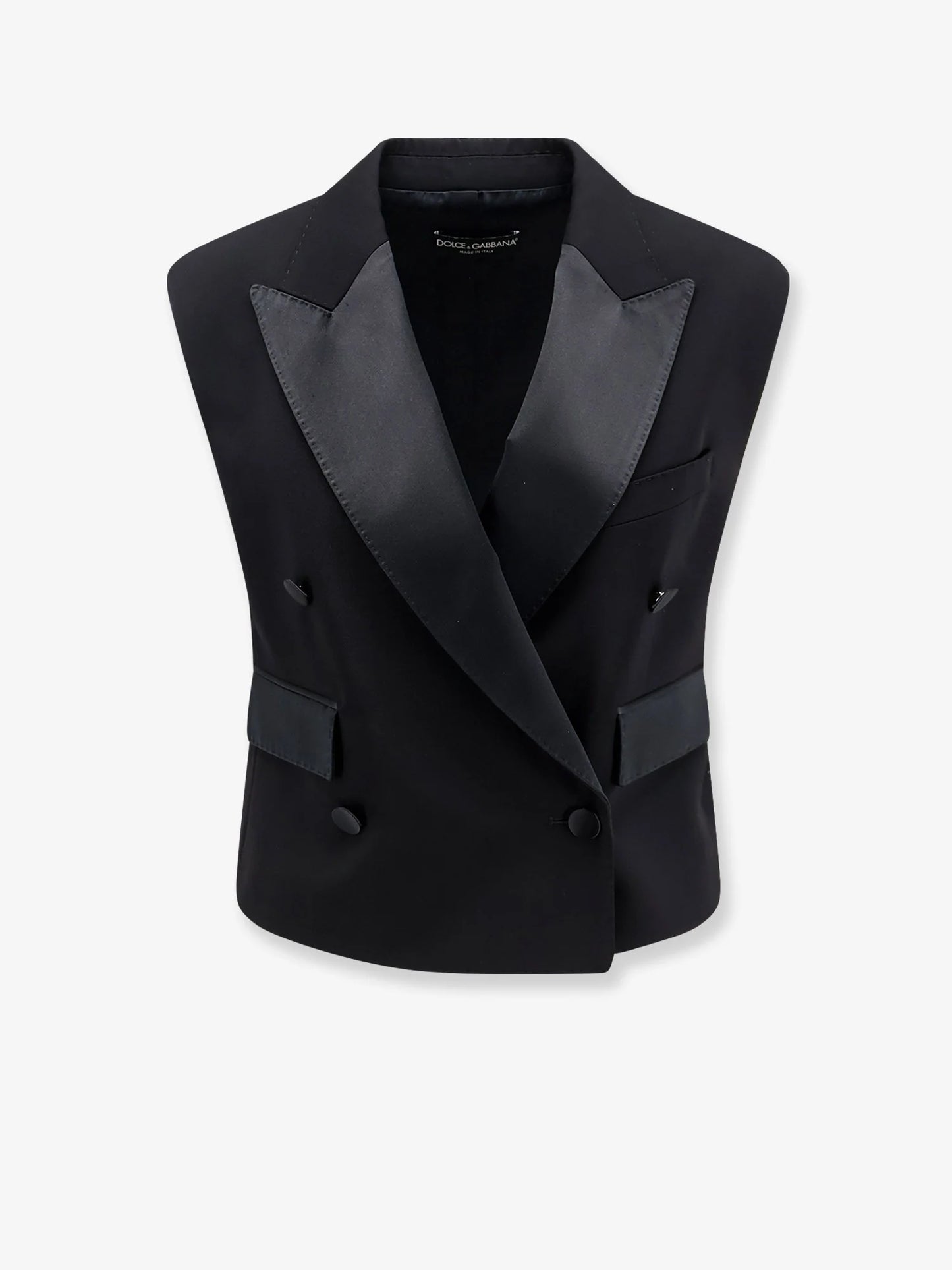Dolce & Gabbana Virgin Wool And Silk Blend Tuxedo Vest