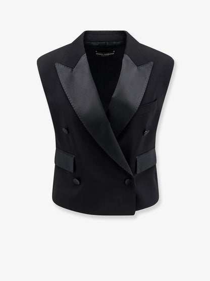 Dolce & Gabbana Virgin Wool And Silk Blend Tuxedo Vest