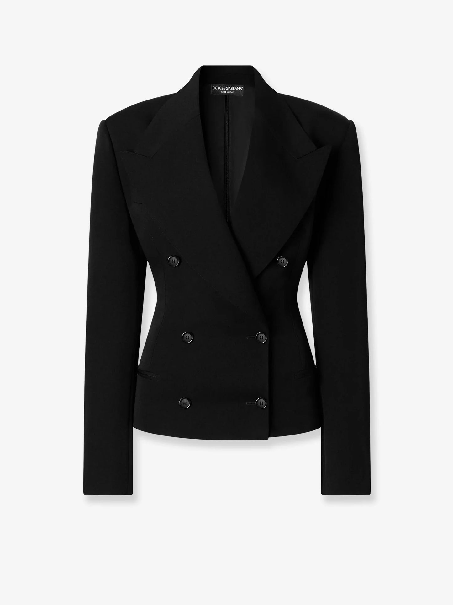 Dolce & Gabbana Double Breasted Virgin Wool Gabardine Blazer