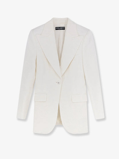 Dolce & Gabbana Pinstriped Stretch Virgin Wool Blazer