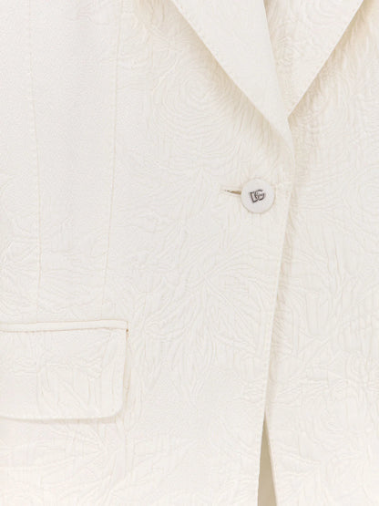 Dolce & Gabbana Pinstriped Stretch Virgin Wool Blazer