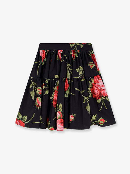 Dolce & Gabbana Cotton Skirt With Maiolica Print